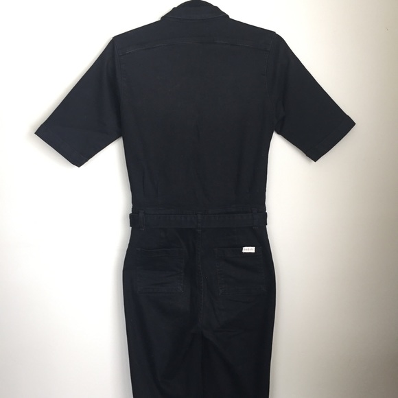 Ba&sh Black denim jumpsuit retro vintage style 70s hippie jean romper designer - Picture 11 of 11